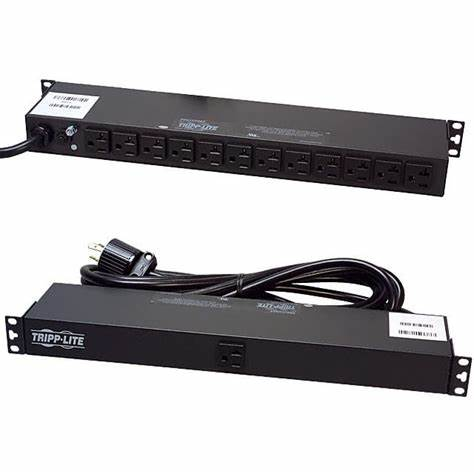 PDU - 13 NEMA 5-15/20R Outlets, L5-20P Input, Single-Phase 120V Basic, Cord 6 ft. (1.83m),1U Rack-Mount, 2.4kW. Eaton - Tripp Lite
