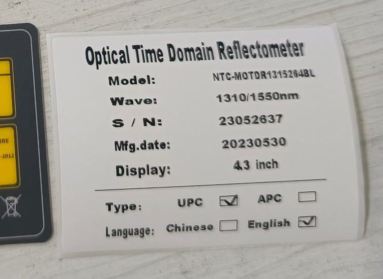 Mini OTDR-Pro SM 1310/1550nm 26/24dB, 4.3" Touchscreen Test Rang 5m-100Km, LAN Tester Built in OPM / OLS / RJ-45 / UTP / FTTX