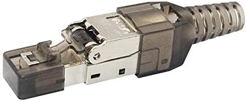RJ45 Adapter 10Gbps Shielded RJ45 5Pcs CAT.6A Tool-Free Crimp Cable Connector CAT.6A Ethernet Plug