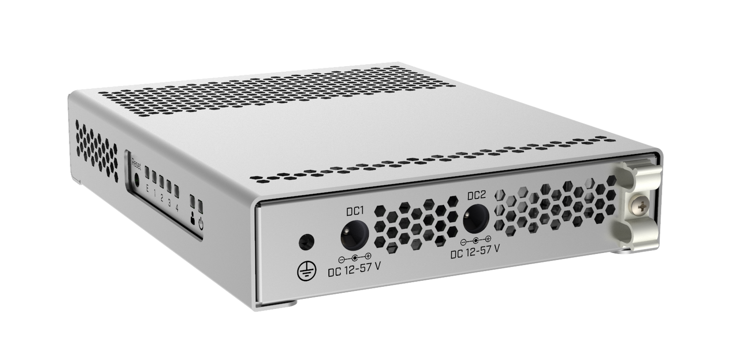 MikroTik 5-Port Desktop Switch, 1 Gigabit Ethernet Port, 4 SFP+ 10Gbps Ports (CRS305-1G-4S+IN)