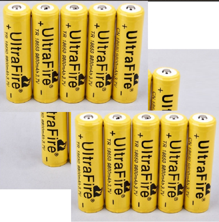 Battery 18650 Lithium Ion Rechargeable 9800mAh, High Quality. 50 pack