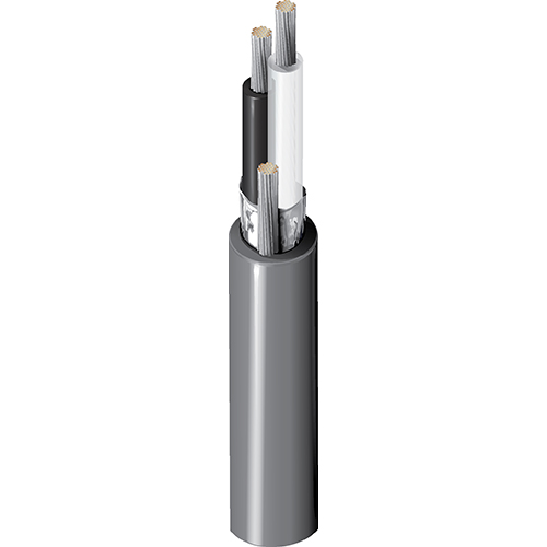 1 Pair (2 wires) Cable, 16awg (19x29) Belden, PVC Outer Jacket Tinned Copper Overall Beldfoil Shield, PE Insulat, CM.