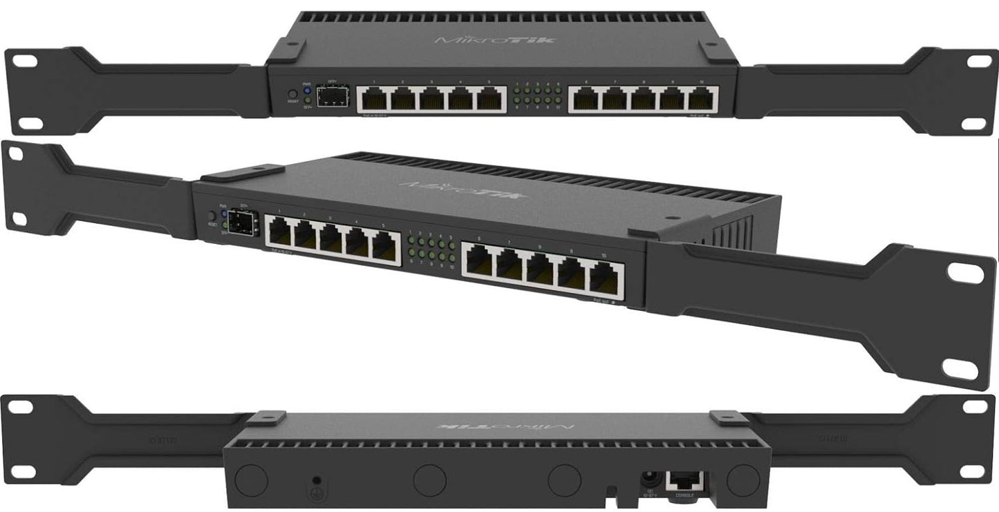 MikroTik RB4011 Ethernet 10-Port Gigabit Router.  RB4011iGS+RM