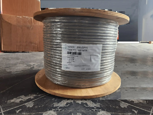 25 Pair Cable Cat3, 1000ft AWG24 CMR, PVC Gray, Belden 1232A. Telephony and Cctv.