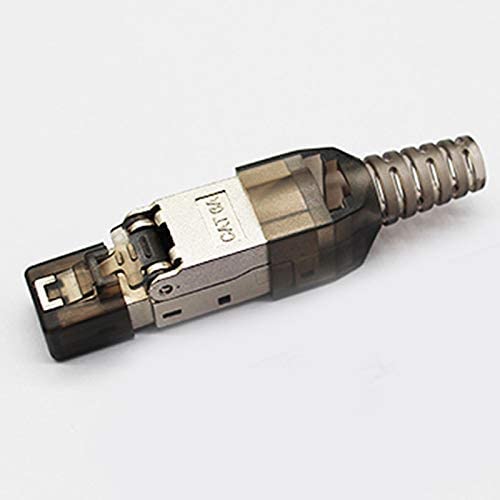 RJ45 Adapter 10Gbps Shielded RJ45  5Pcs CAT.6A Tool-Free Crimp Cable Connector CAT.6A Ethernet Plug