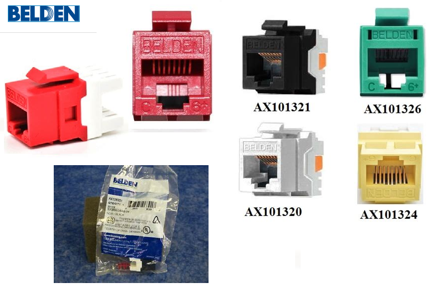 Belden Ax101323- Cat6 Modular Jack Rj45 Mdvo Style - Red (Tia 606)