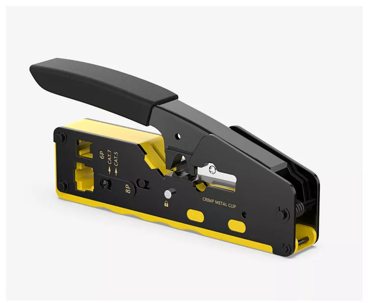 Crimp Tool Pass Through Crimper Cutter for Cat6a Cat6 Cat5 Cat5e for 8P8C Plugs Connector Network