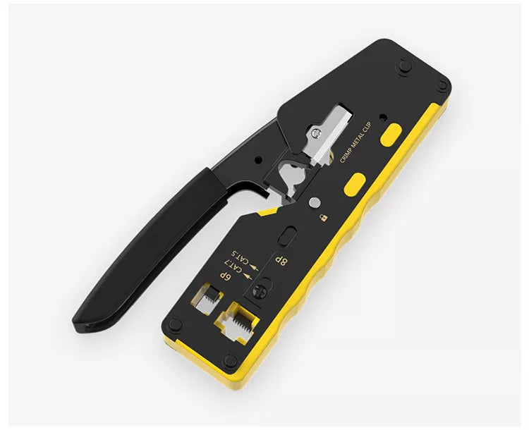 Crimp Tool Pass Through Crimper Cutter for Cat6a Cat6 Cat5 Cat5e for 8P8C Plugs Connector Network